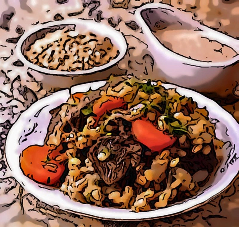Баранина с хлебным соусом