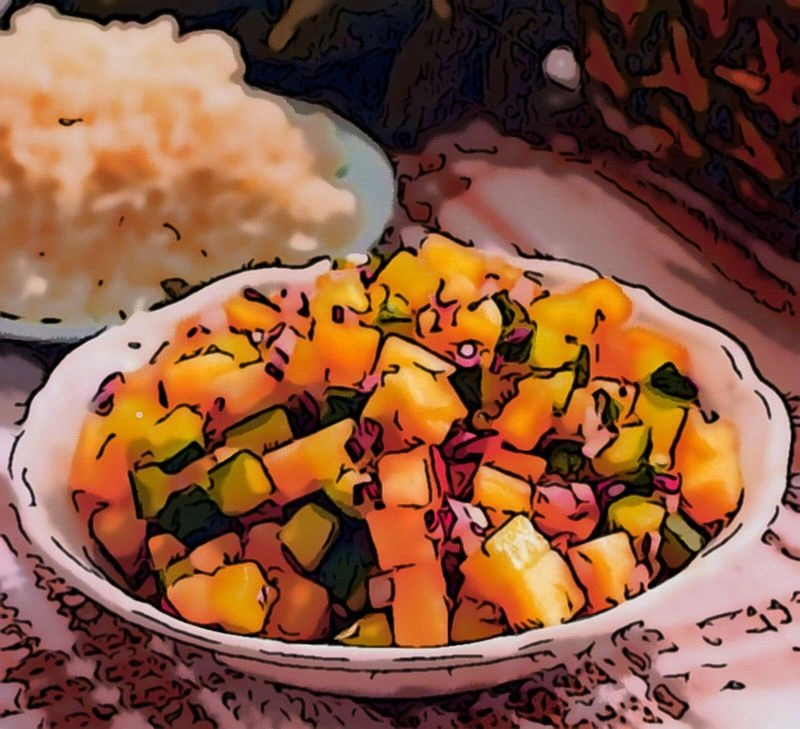 Салат из огурцов с ананасом