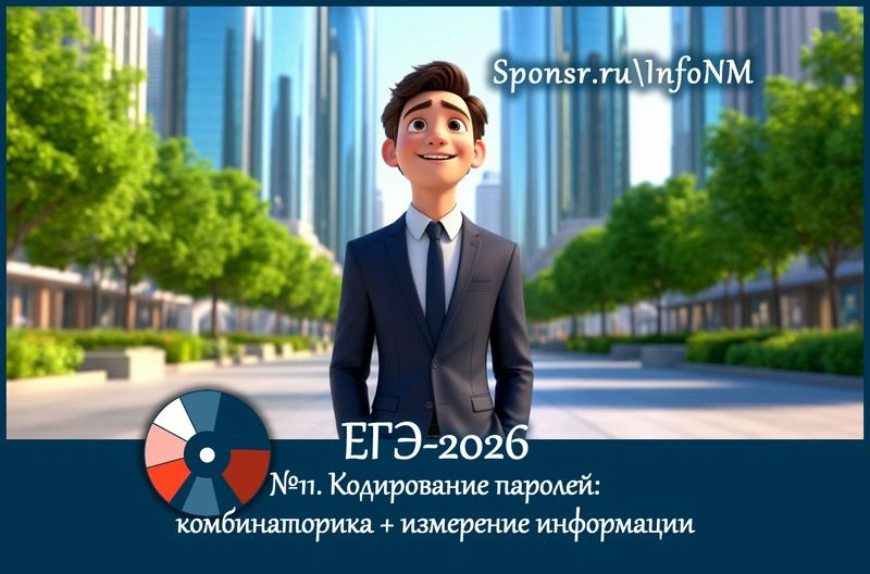 ЕГЭ-2026: № 11. Кодирование паролей (комбинаторика + измерение информации)