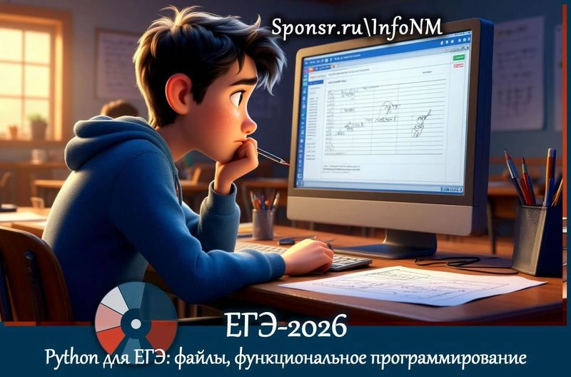 ЕГЭ-2026. Python для ЕГЭ: текстовые файлы данных, функциональное программирование