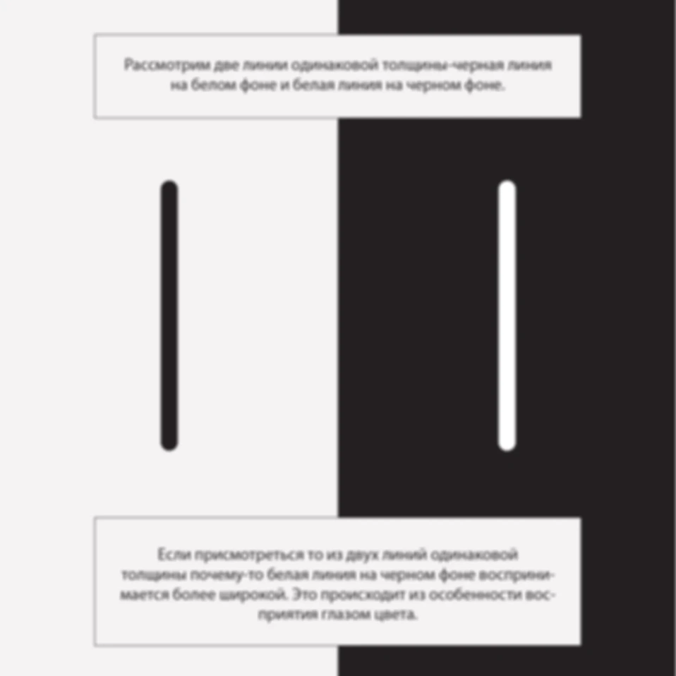 О восприятии белого и черного цвета