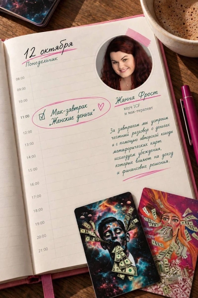 — 12 октября в 11:00
МАК-завтрак «Женские деньги» (повтор)