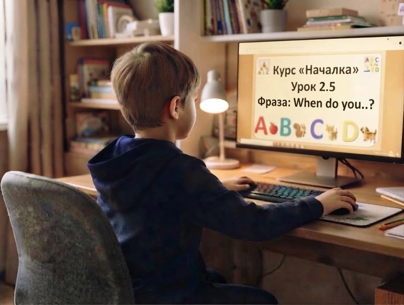 Началка. Урок ‎2.5. ‎«Фраза: When do you…?».‏‏