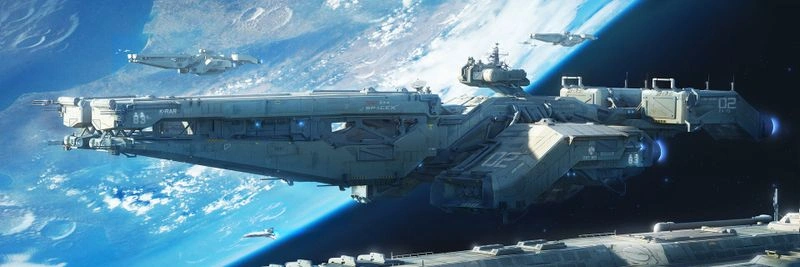Военный космический корабль…