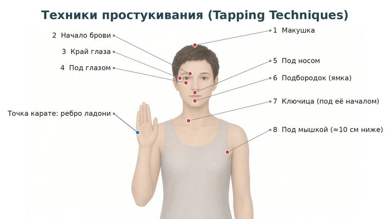 Техники простукивания: 10 авторских методов с описанием и схемами
