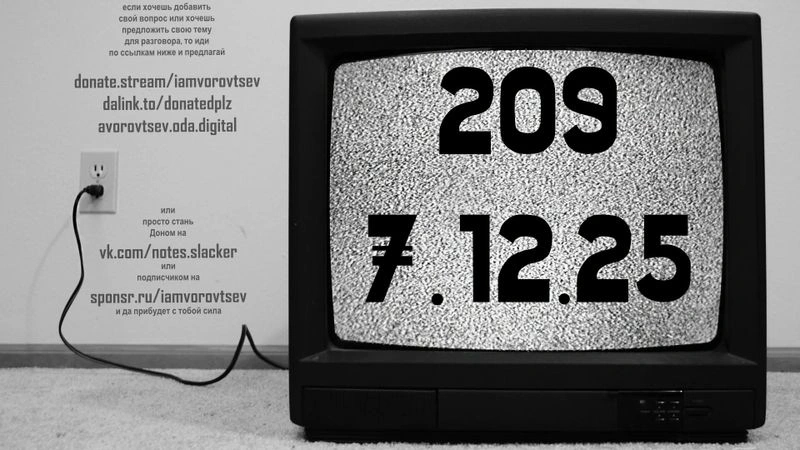Стрим № 209 от 7 декабря 2025 года