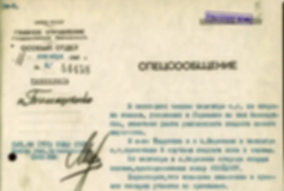 За год до войны. Доклад  по линии НКВД.