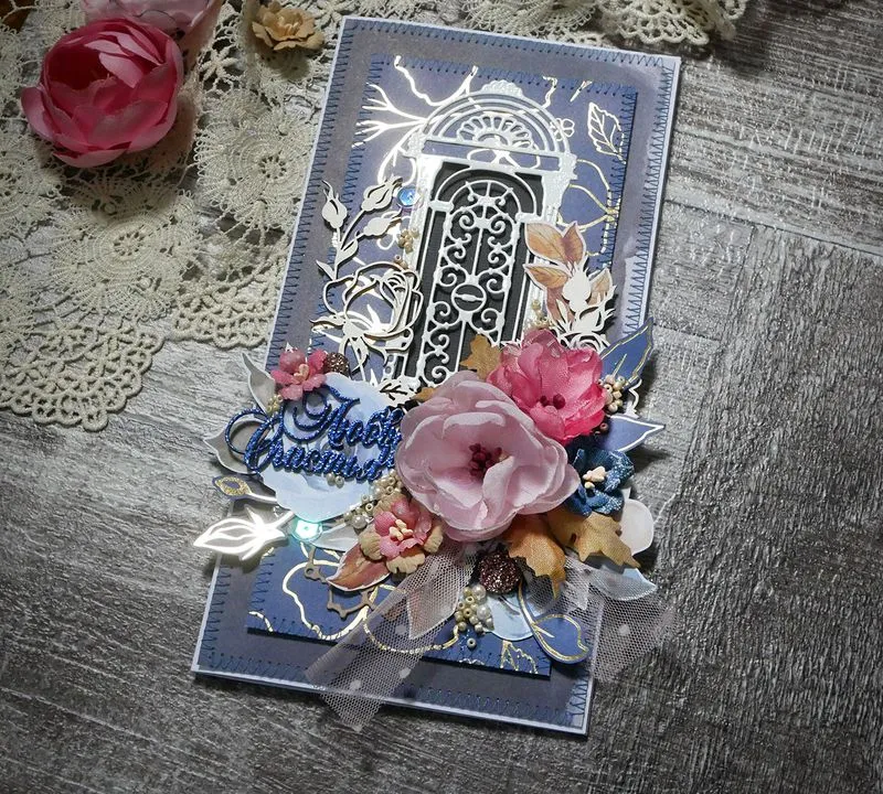 Мастер-класс. Свадебная открытка в коробочке. Часть 1: открытка.