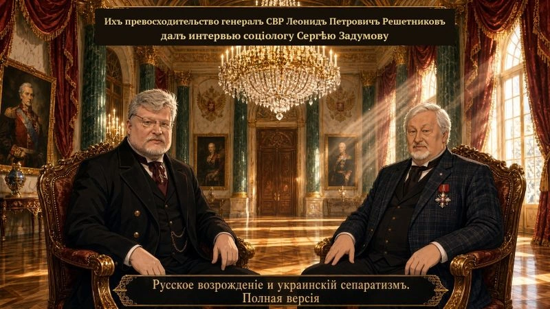 Полная версия интервью с генералом СВР Решетниковым от 18 сентября 2026. Положение на фронте. Украинский сепаратизм. Русское возрождение. Почему удалось создавать из советских русских украинцев.