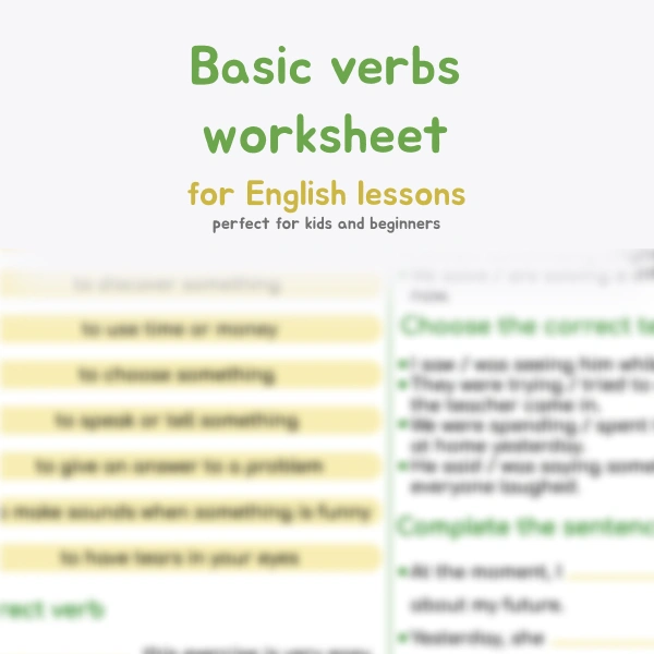 💥Basic verbs worksheet
