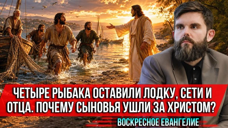 Четыре рыбака оставили лодку, сети и отца. Почему сыновья ушли за Христом? Воскресное Евангелие