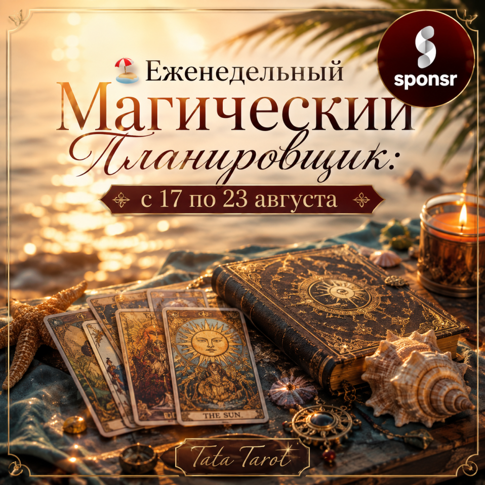 🏖️ Еженедельный Магический Планировщик: с 17 по 23 августа