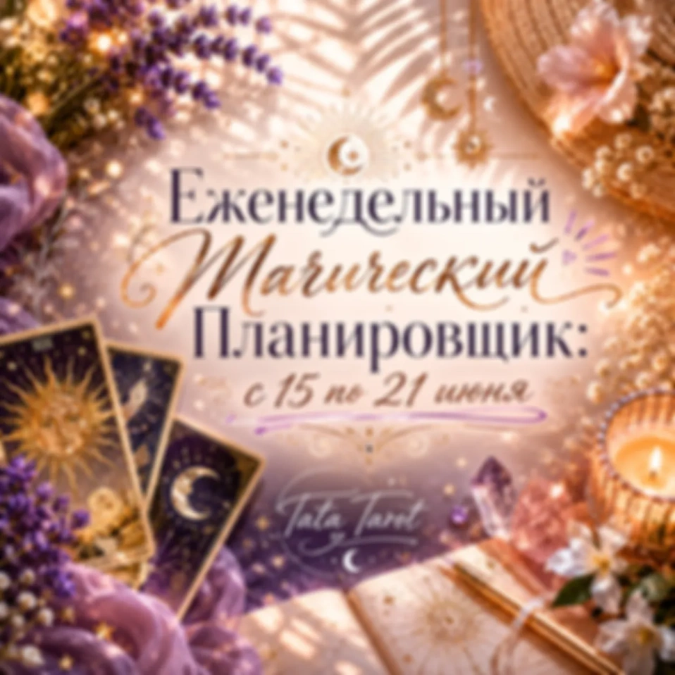 🌴 Еженедельный Магический Планировщик: с 15 по 21 июня