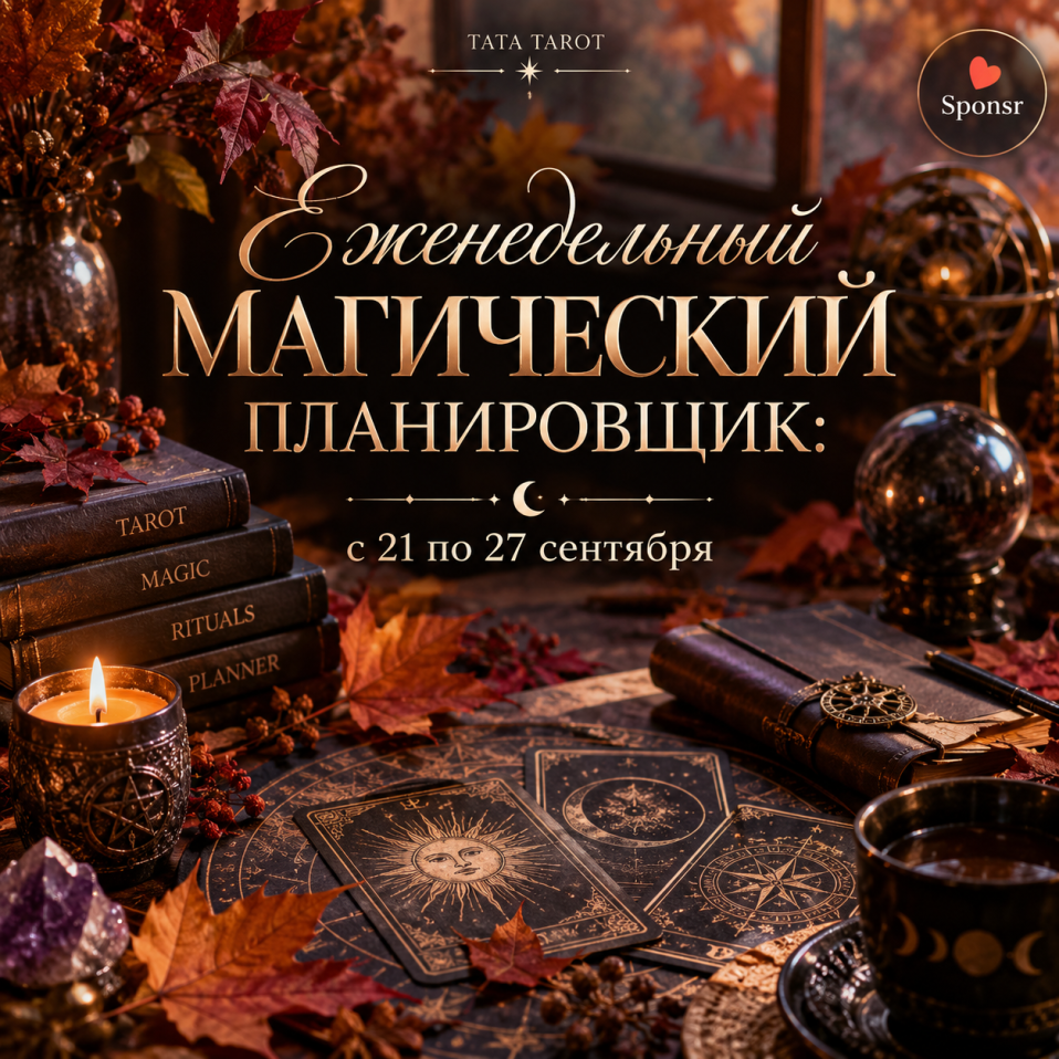 🍂 Еженедельный Магический Планировщик: с 21 по 27 сентября