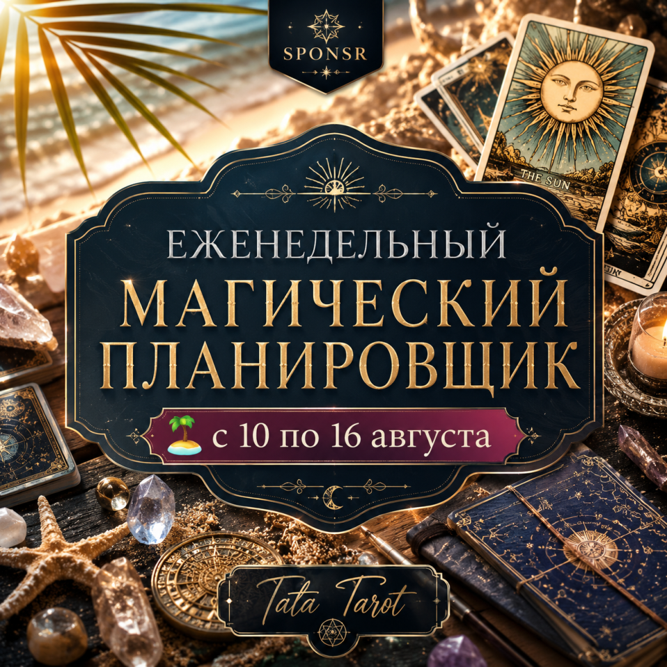 🏖️ Еженедельный Магический Планировщик: с 10 по 16 августа