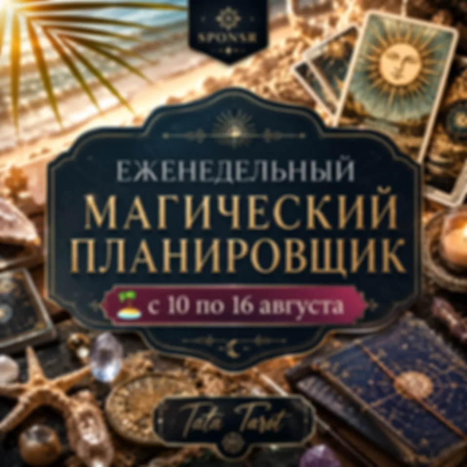 🏖️ Еженедельный Магический Планировщик: с 10 по 16 августа
