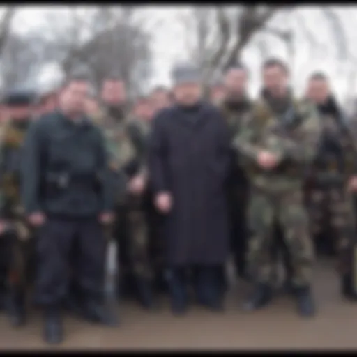 Из архива. Глава Чечни в окружении своей охраны, 2002 год.