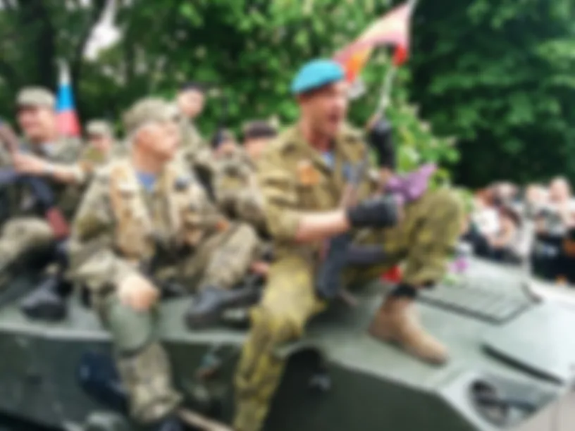 9 мая 2014 года в Славянске.
