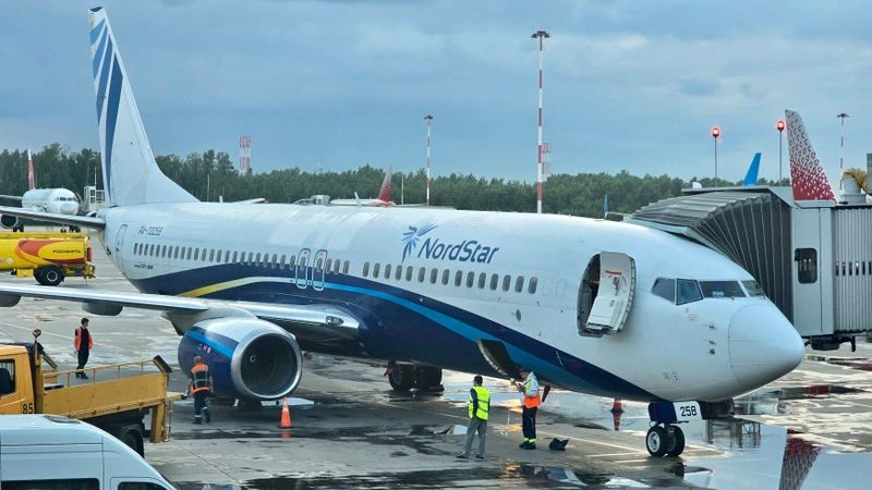 Новое видео: Boeing 737-800 а/к NordStar, рейс Санкт-Петербург — Норильск