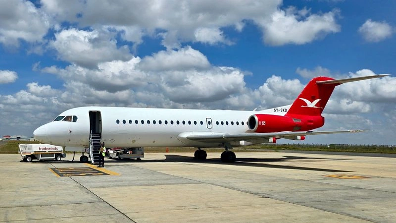Новое видео: Fokker 70 а/к Skyward Airlines, рейс Найроби — Момбаса