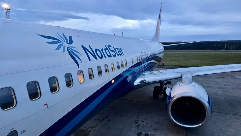 Новое видео: Boeing 737-800 а/к Нордстар, рейс Красноярск — Санкт-Петербург
