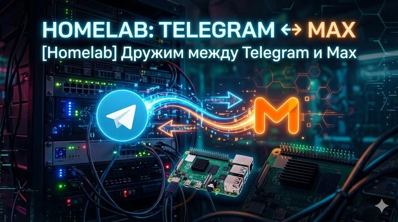 [Homelab] Дружим между Telegram и Max