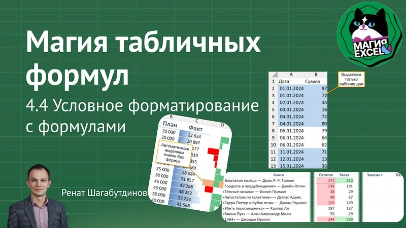 4.4 Условное форматирование с формулами