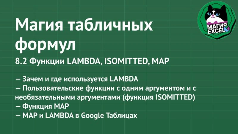 8.2 LAMBDA, ISOMITTED и MAP