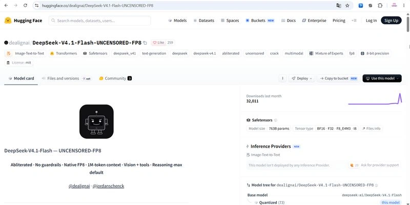 Тест самой отбитой модели DeepSeek V4.1 Flash UNCENSORED FP8