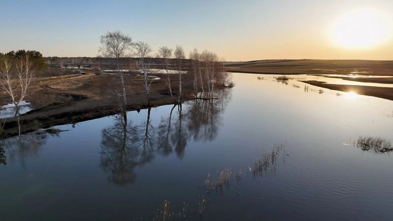 р. Талкара — Весна — Разливы  — Половодье — Закат