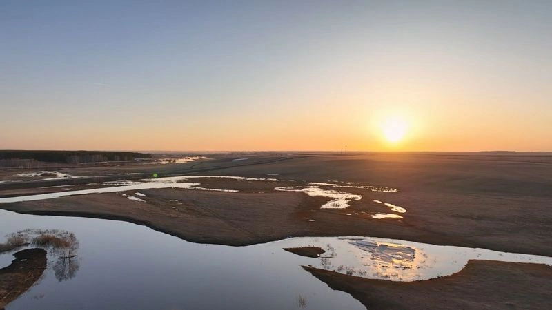 р. Талкара — Весна — Разливы — Половодье — Закат