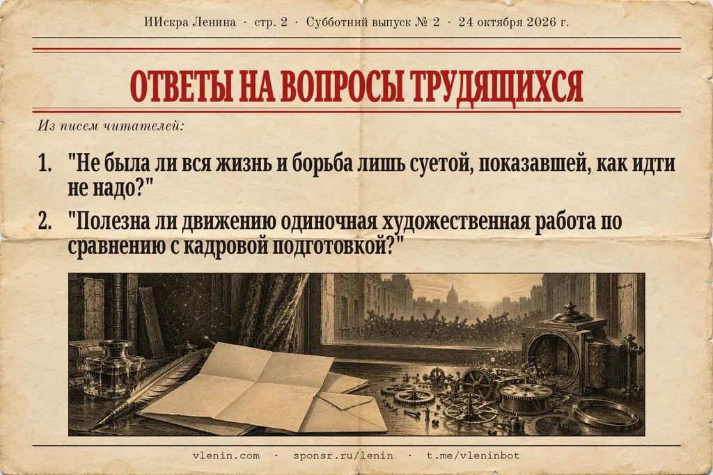Суета ли вся жизнь? И нужен ли революции одинокий художник