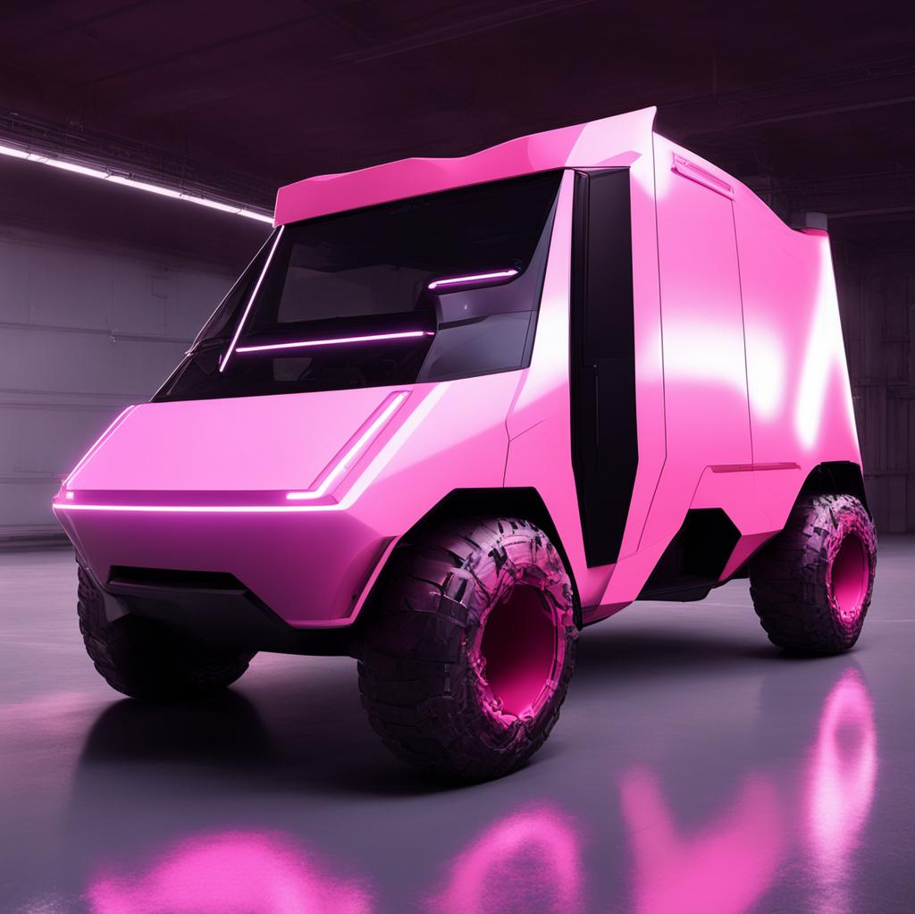 Elon Musk has created a new pink cybertruck for girls.