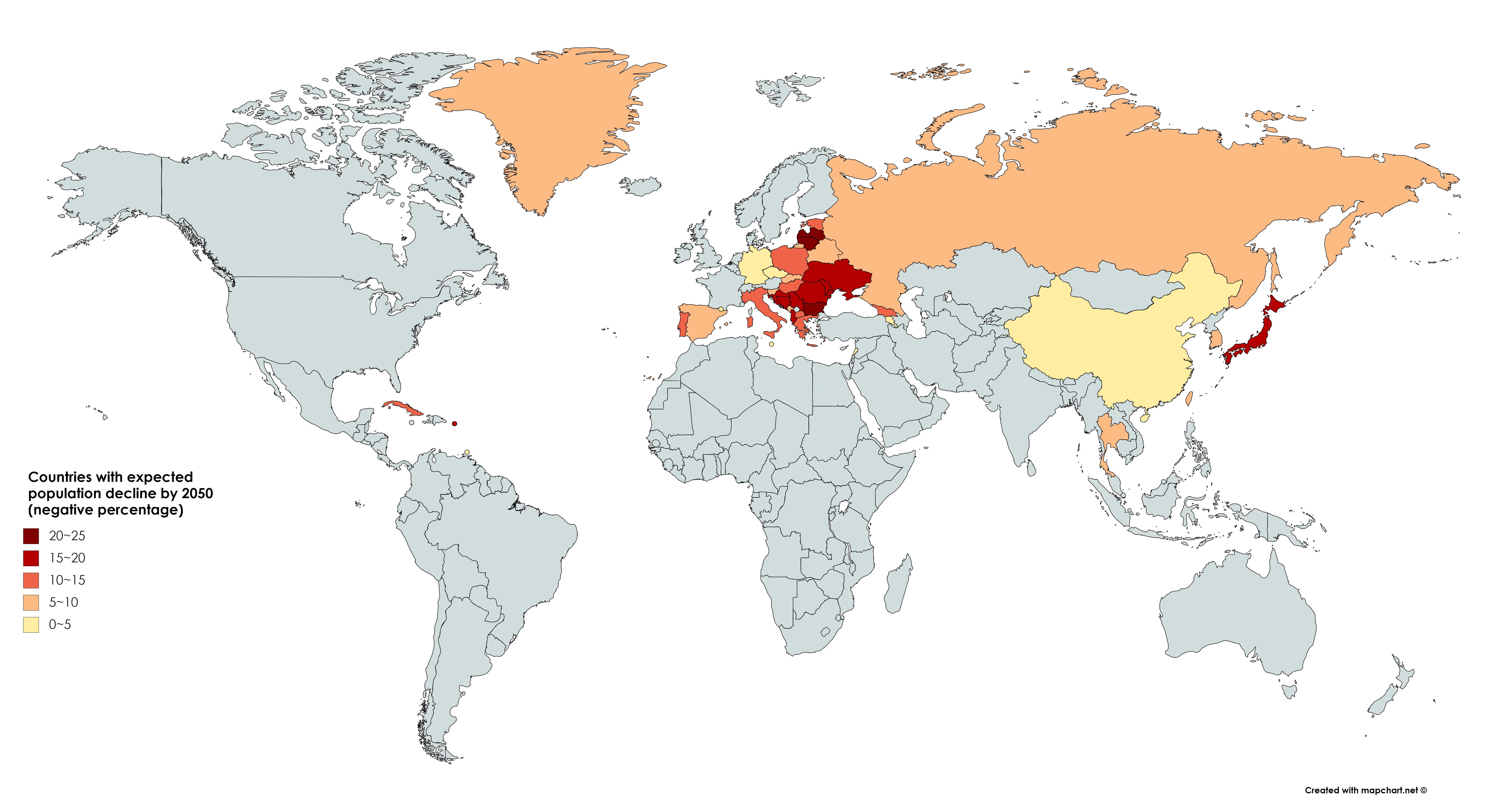 Карта мира в 2050