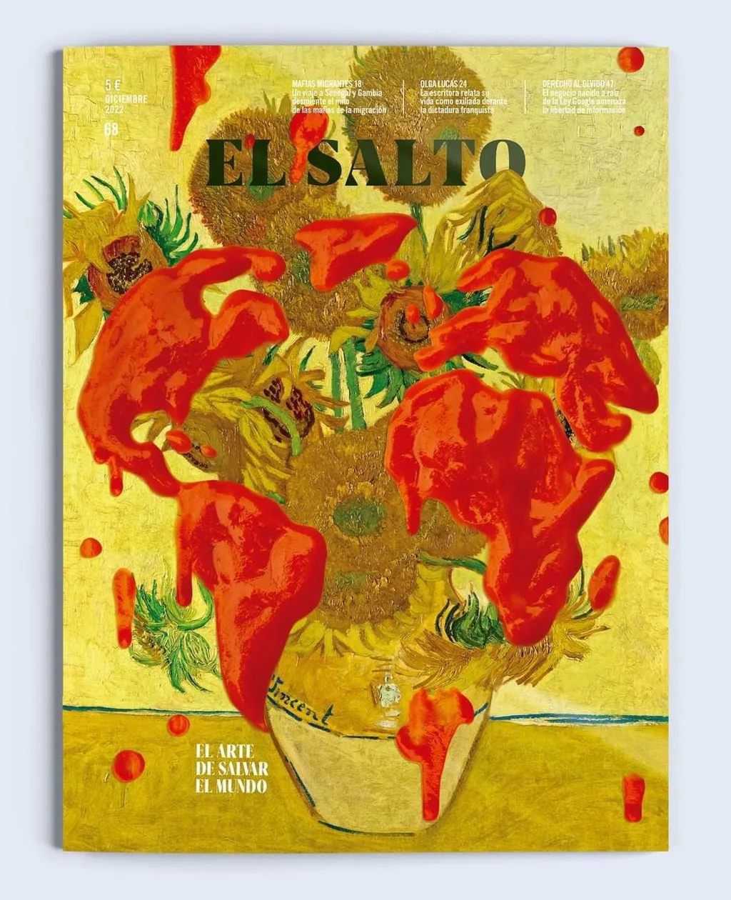 Кетчуп и Ван Гог на обложке испанского издания El Salto.
Как думаете, какая тема номера?