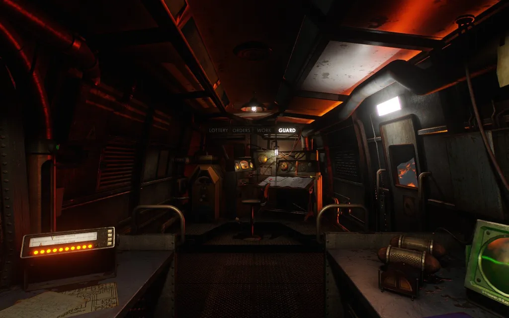 Ваше рабочее место. Здесь вы проведёте всю игру безо всякой возможности выйти. Некоторые считают это недостатком. Мне, напротив, нравится. Люблю сидеть в таких жестянках, где много стрелочек, кнопочек и лампочек.