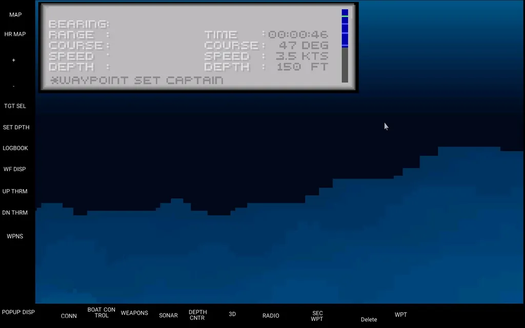 Трёхмерный рельеф дна. Этот вид в игре не особо нужен, но миленько смотрится. Будем помнить, что декоративные визуальные финтифлюшки — важная часть игры.