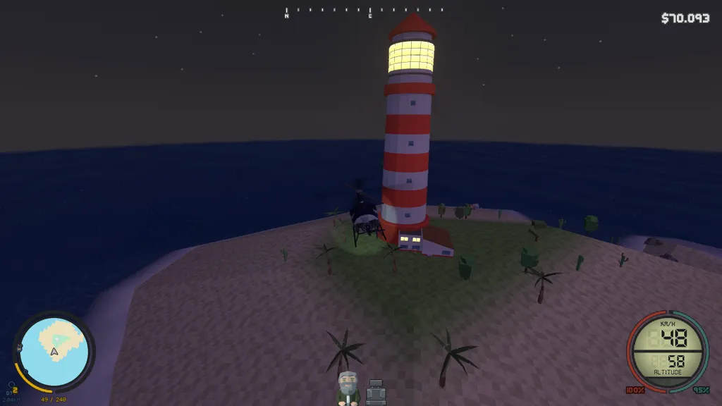 В демо-версии мотаться на маяк надо часто. И это несколько однообразно. В полной версии, как говорят, можно будет сбивать НЛО.