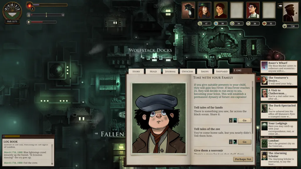 Вот. Наслушается батю, вырастет - и тоже станет капитаном.