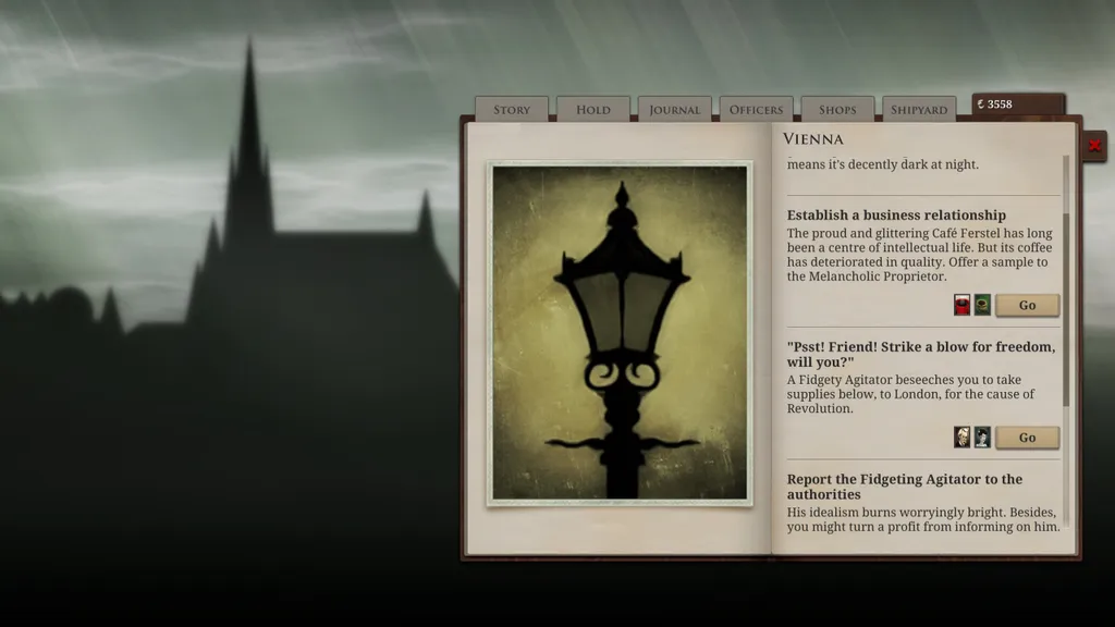 Поднявшись на поверхность, можно доехать на поезде аж до Вены. И наладить там коммерческое предприятие - подземный кофе лучше. А также там можно познакомиться с местными смутьянами.