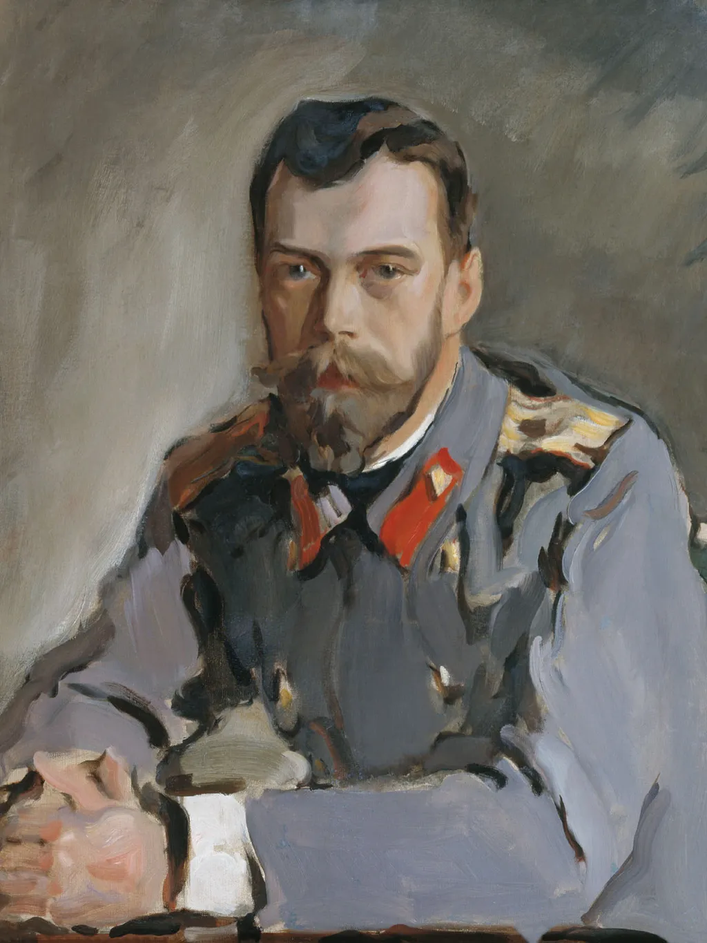 Портрет императора Николая II работы В. А. Серова (1900).