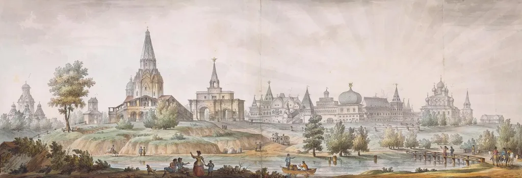 Д. Кваренги. "Панорама сёл Коломенское и Дьяково" (1797).