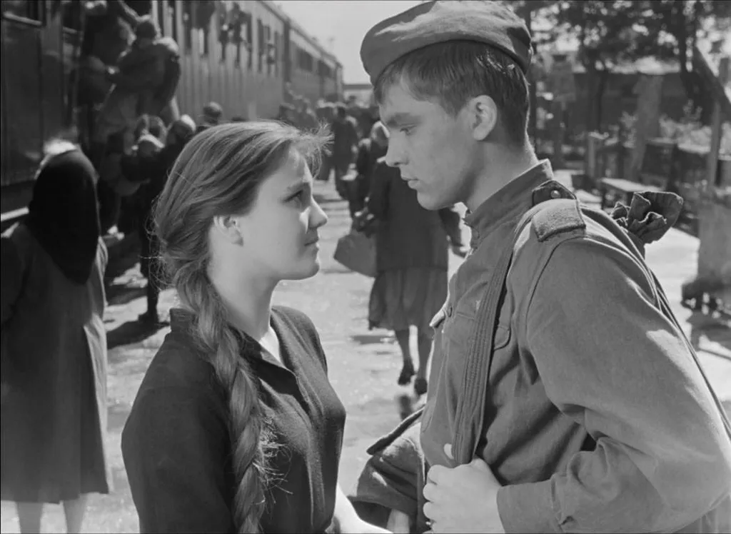 Кадр из кинофильма Г. Н. Чухрая "Баллада о солдате" (1959).