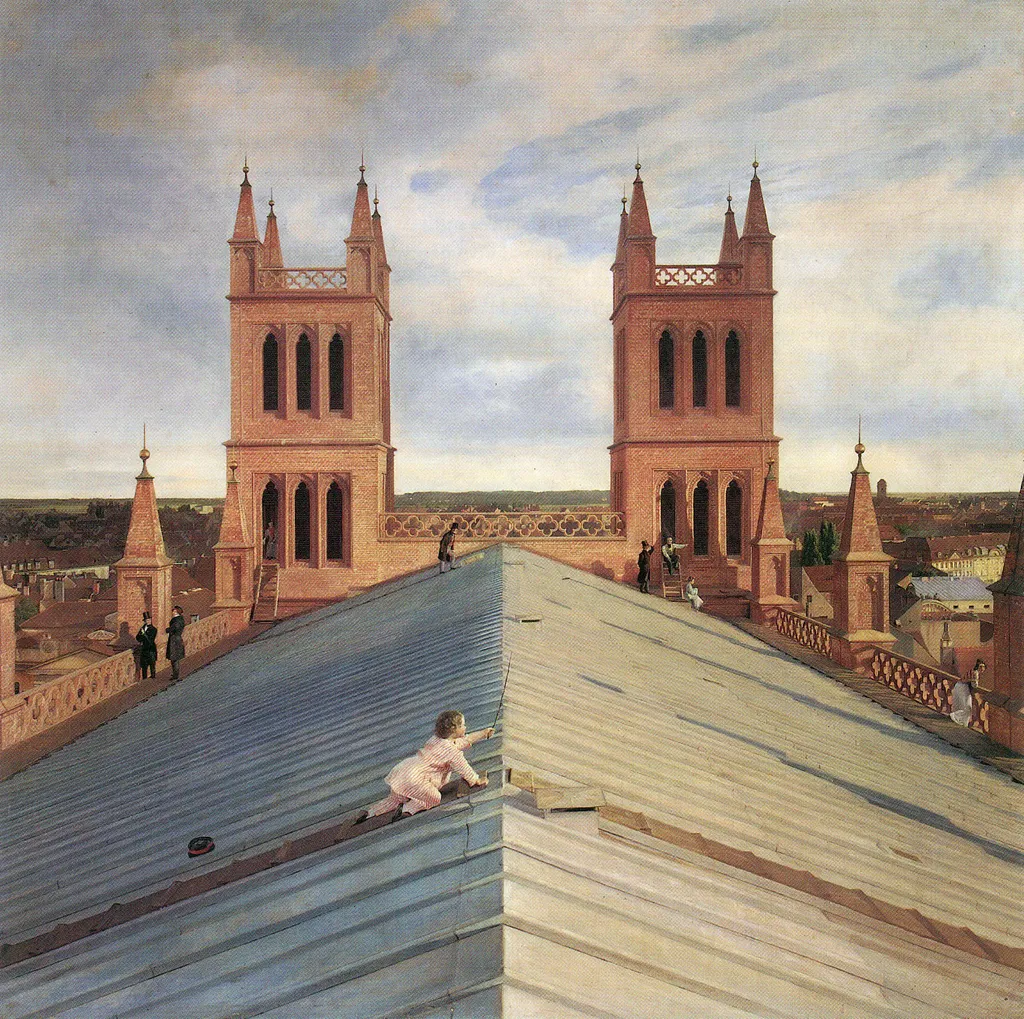 Э. Гертнер. "Панорама Берлина с крыши Фридрихсвердерской церкви" (1834).