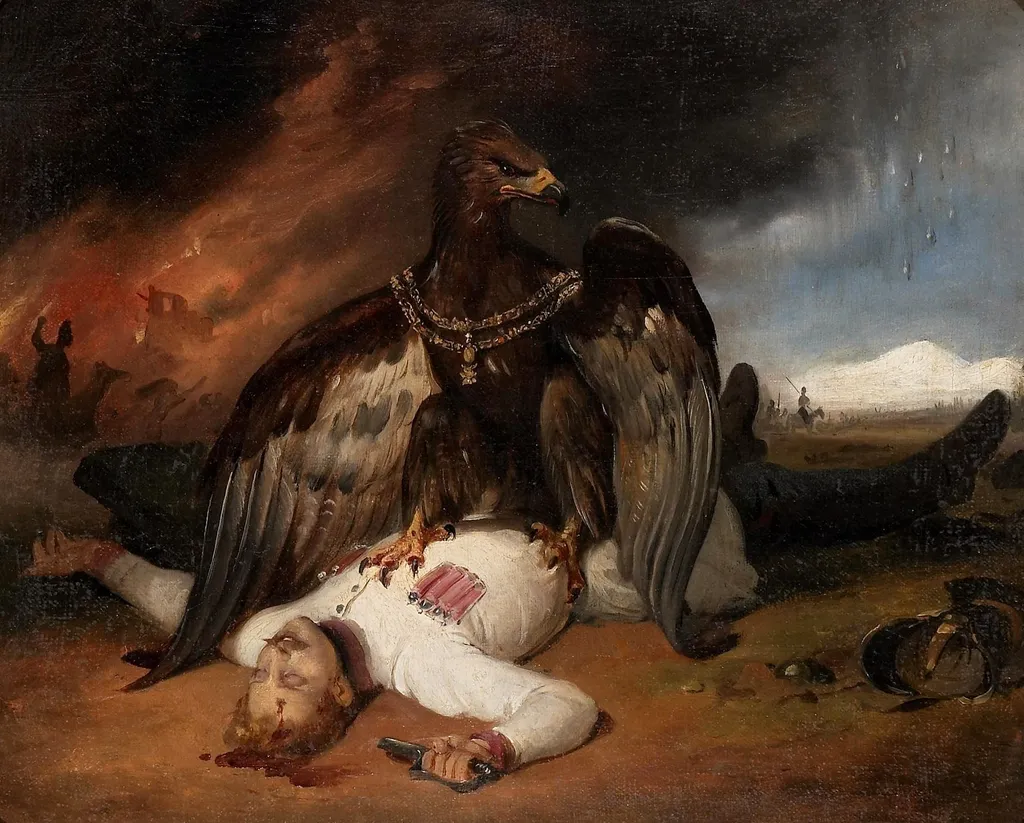 О. Верне. "Польский Прометей, или Аллегория на побеждённую Польшу" (1831).