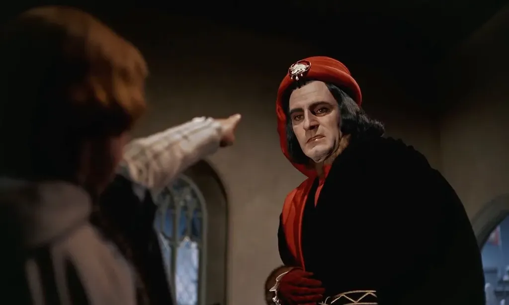 Кадр из кинофильма Л. Оливье "Ричард III" (1955).