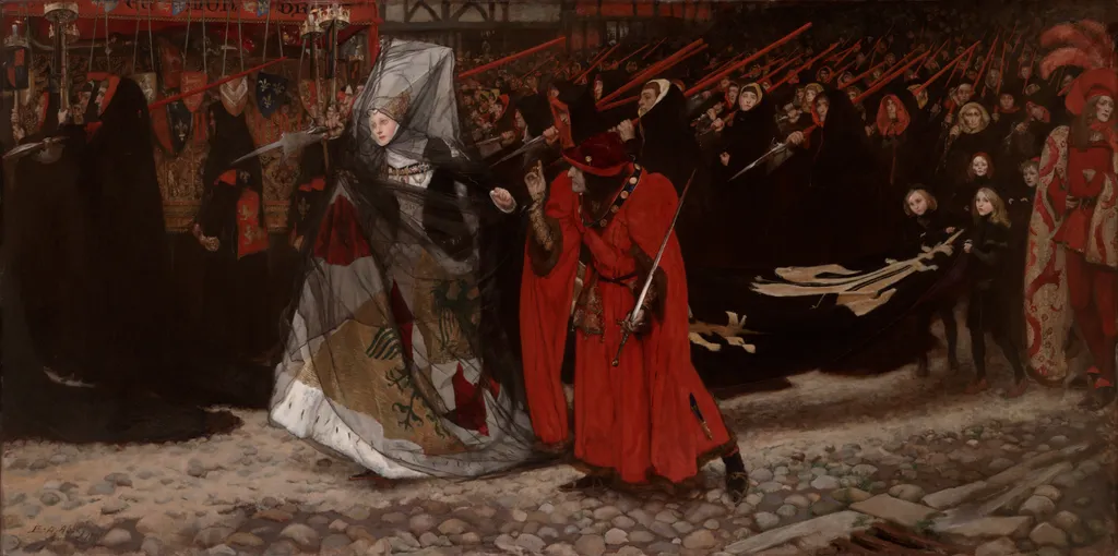 Э. О. Эбби. "Ричард, герцог Глостерский, и леди Анна" (1896).