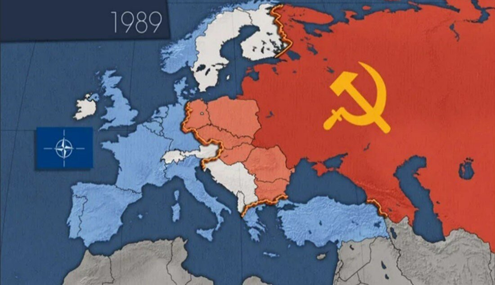 СССР с союзниками по Варшавскому договору против НАТО