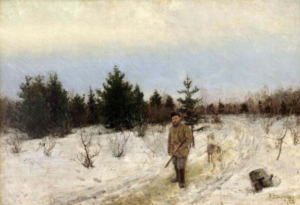 А это «Художник Перов на охоте»