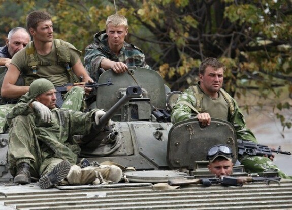 Российское подразделение на броне БМП-2